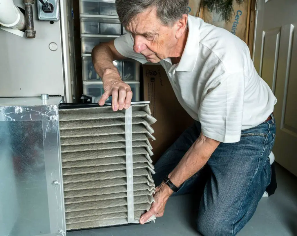 A pleated HVAC filter
